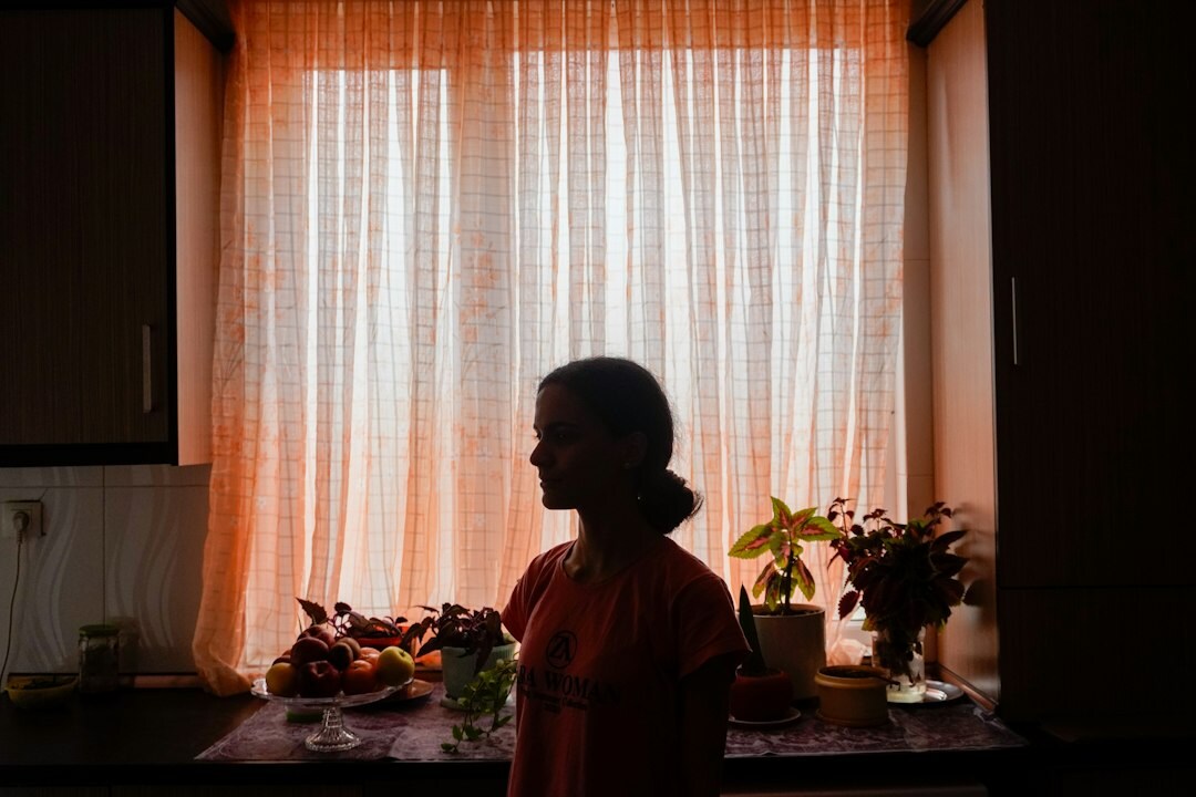 lonely person at home