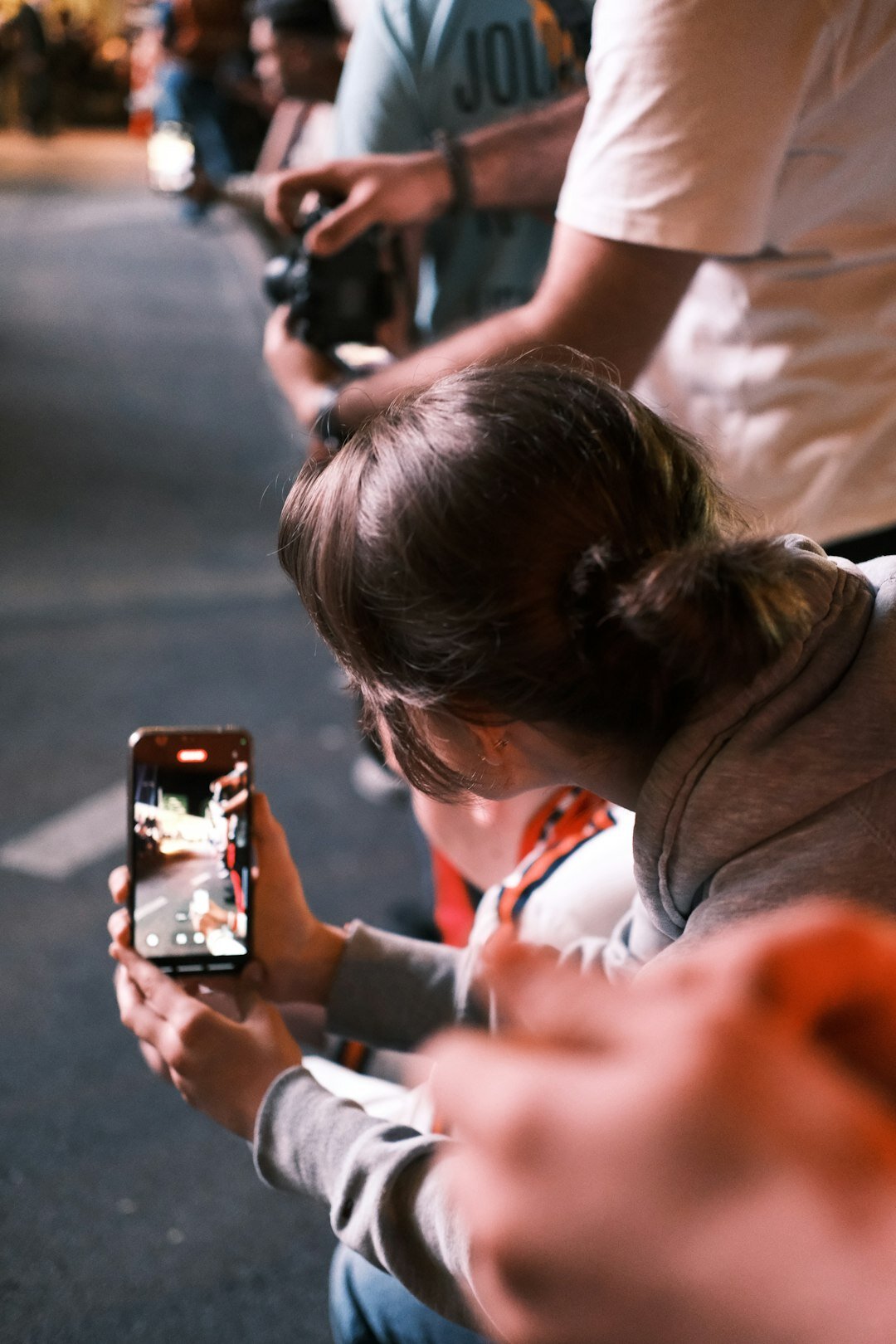 people scrolling on smartphones