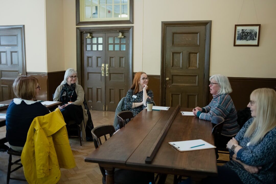 people in workshop discussion
